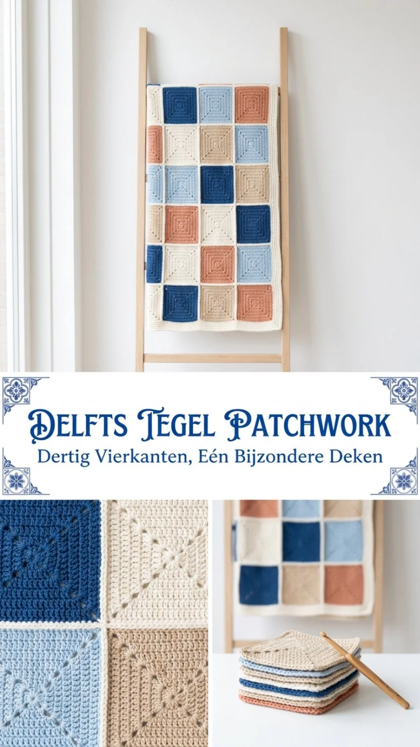 Delfts Tegel patchworkdeken met mooie traditionele ontwerpen