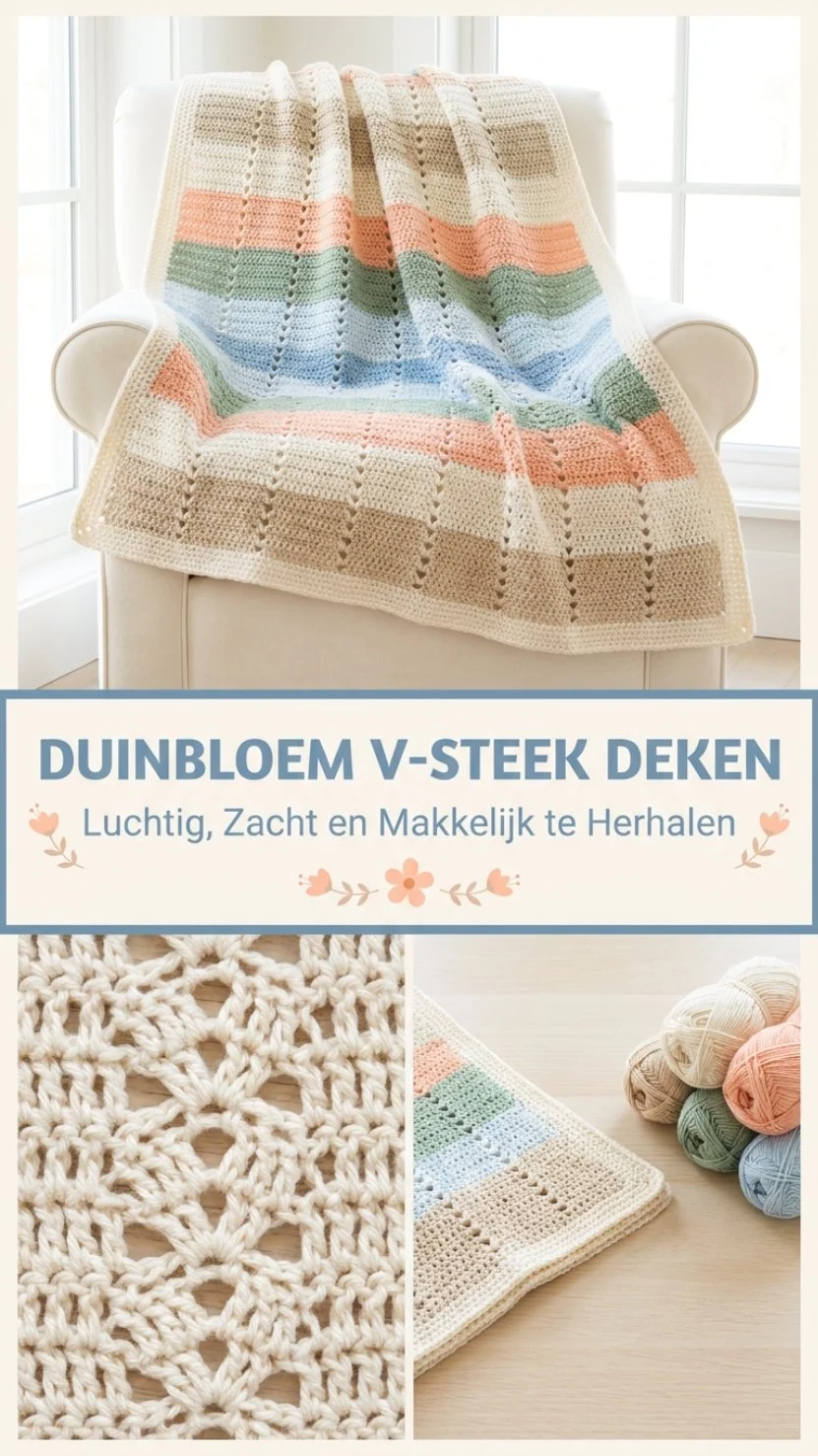 Duinbloem V-steek Deken voor stijlvolle inrichting en comfort