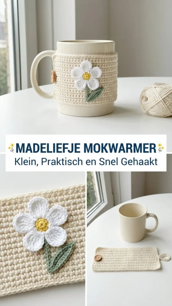 Madeliefje Mokwarmer voor warme dranken
