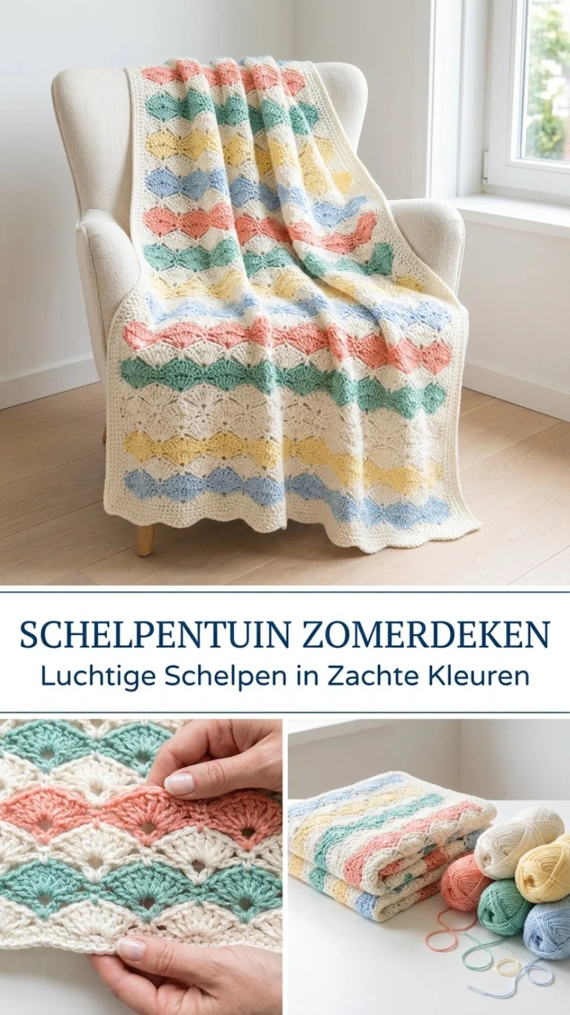 Schelpentuin Zomerdeken met diverse schelpen en groene planten