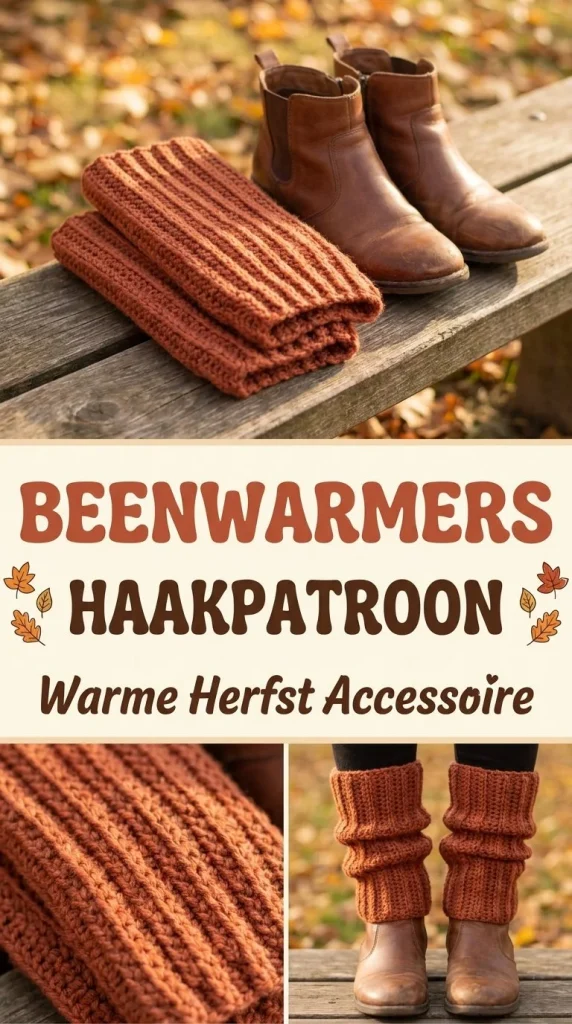 Haken patroon voor stijlvolle en warme Herbst Accessoire Beenwarmers