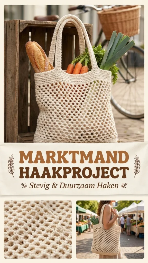 Zelf gehaakte marktmand voor creatief hobbyproject