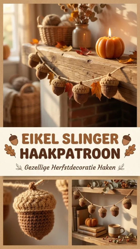 Eikel Slinger Haken voor herfstdecoratie in een gezellige setting