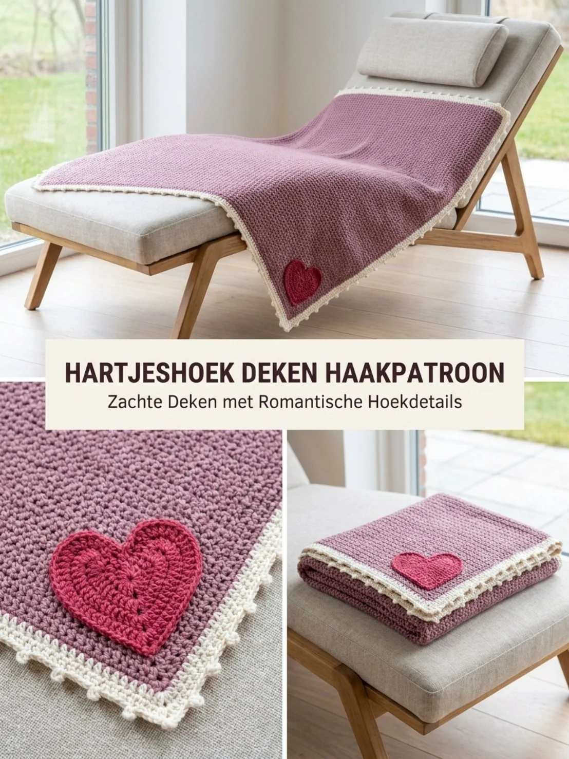 Hartjeshoek Deken haakpatroon creatie met kleurrijke motifs