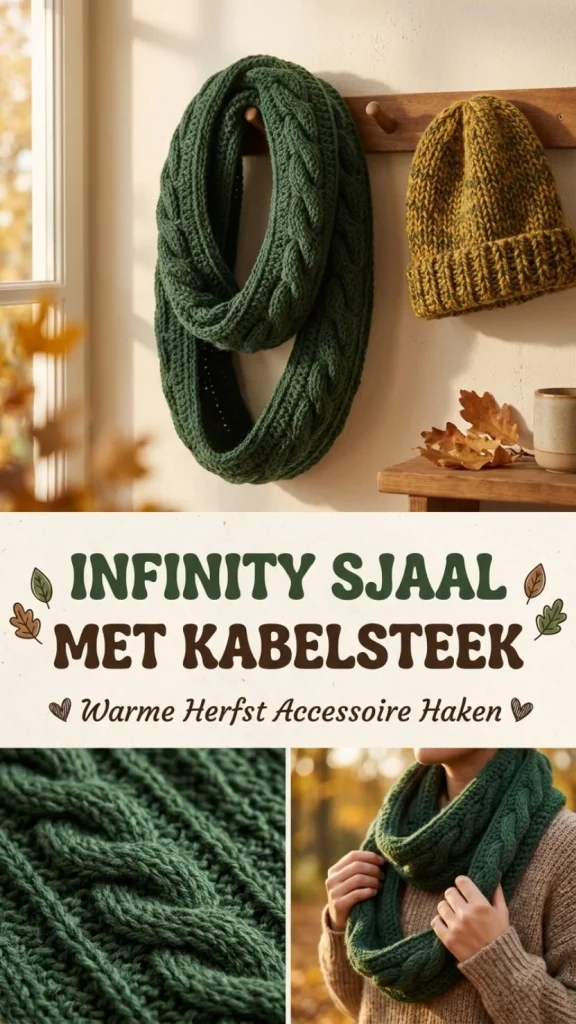 Infinity Sjaal met Kabelsteek Haken als warm herfstaccessoire