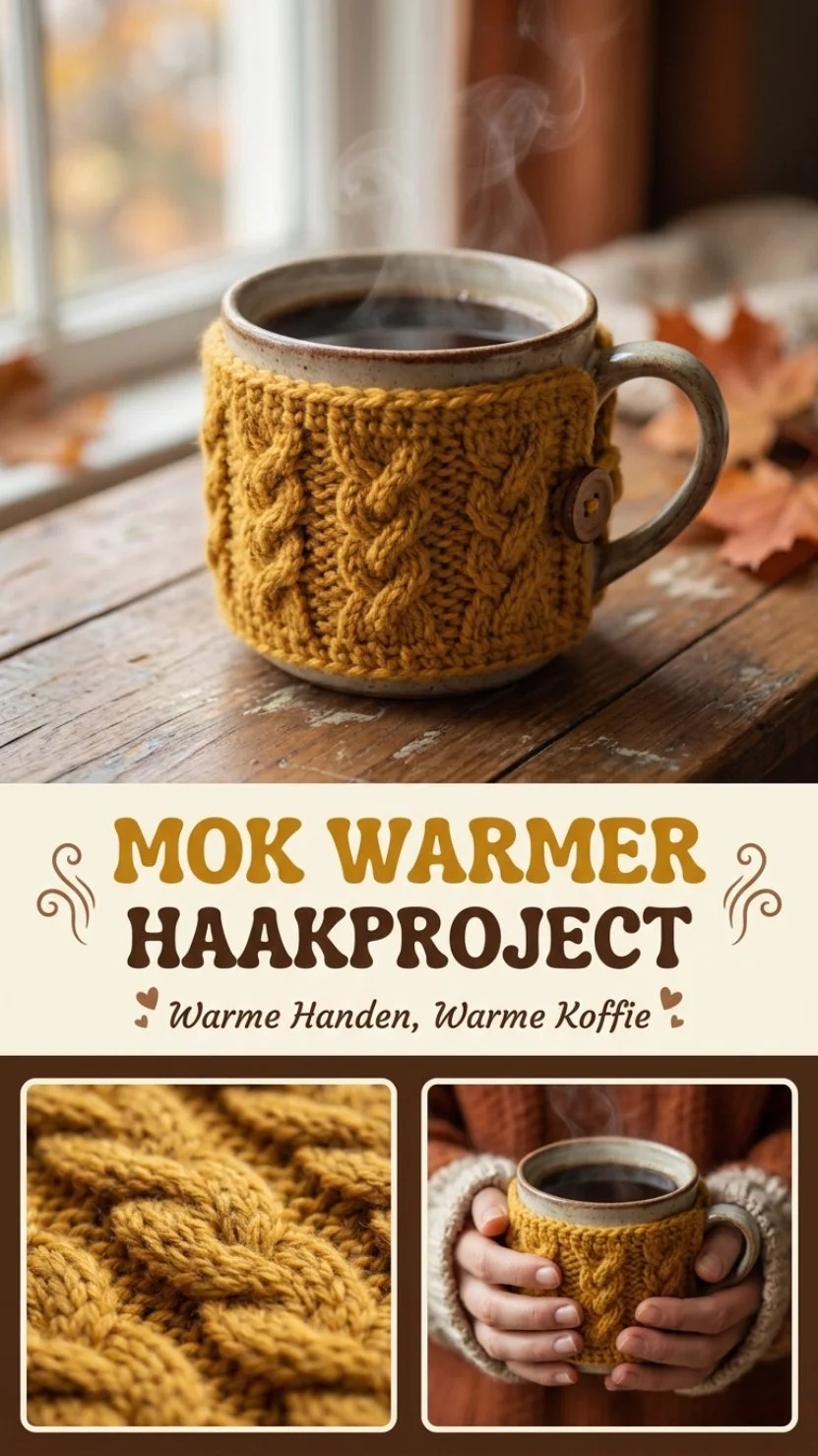 Handgemaakt Mok Warmer haakpatroon voor warme dranken