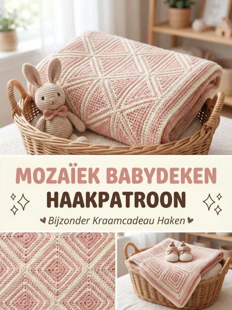 Mozaïek babydeken haken als bijzonder kraamcadeau