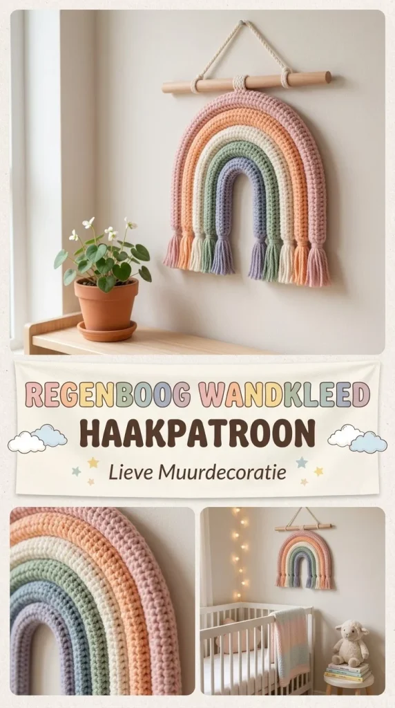 Regenboog Wandkleed Haken voor kleurrijke muurdecoratie in de kinderkamer