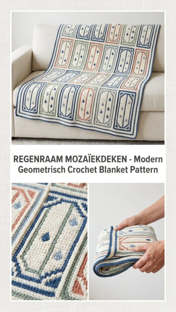 Regenraam Mozaïekdeken met een kleurrijk ontwerp voor interieurdecoratie