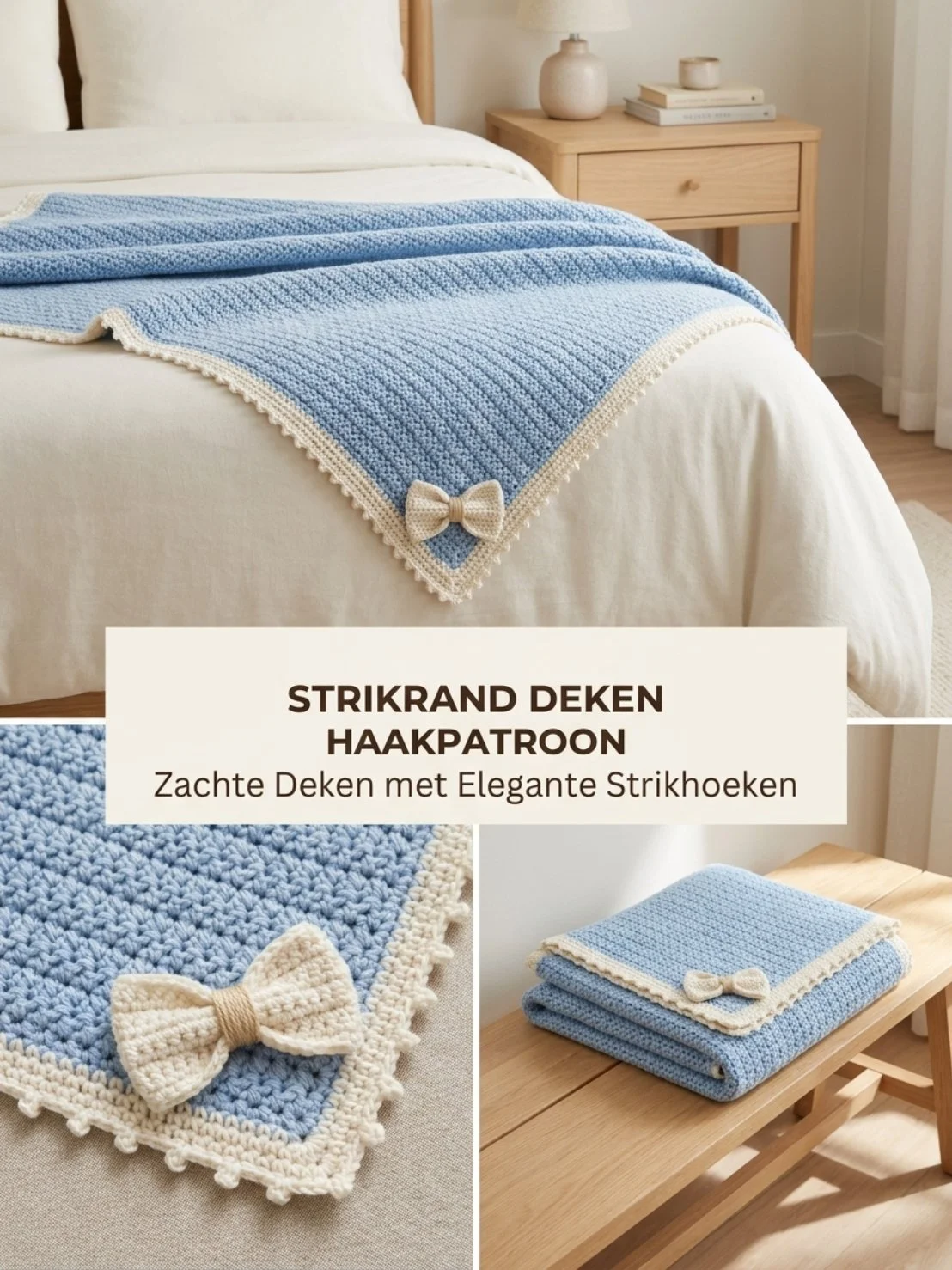 Strikrand Deken Haakpatroon in kleurrijke wol voor haken