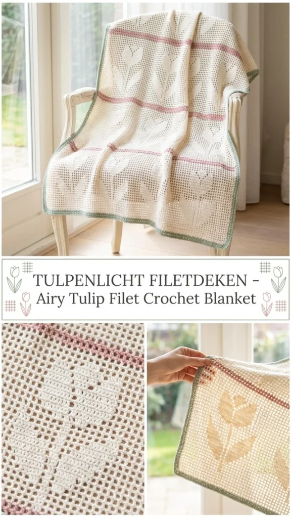 Tulpenlicht Filetdeken voor stijlvolle interieurs