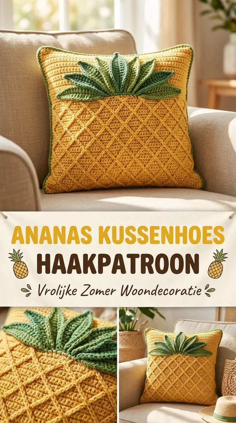 Ananas Kussenhoes voor vrolijke zomer woondecoratie