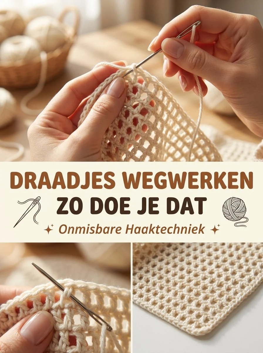 Draadjes wegwerken techniek als onmisbare haaktechniek voor haakprojecten