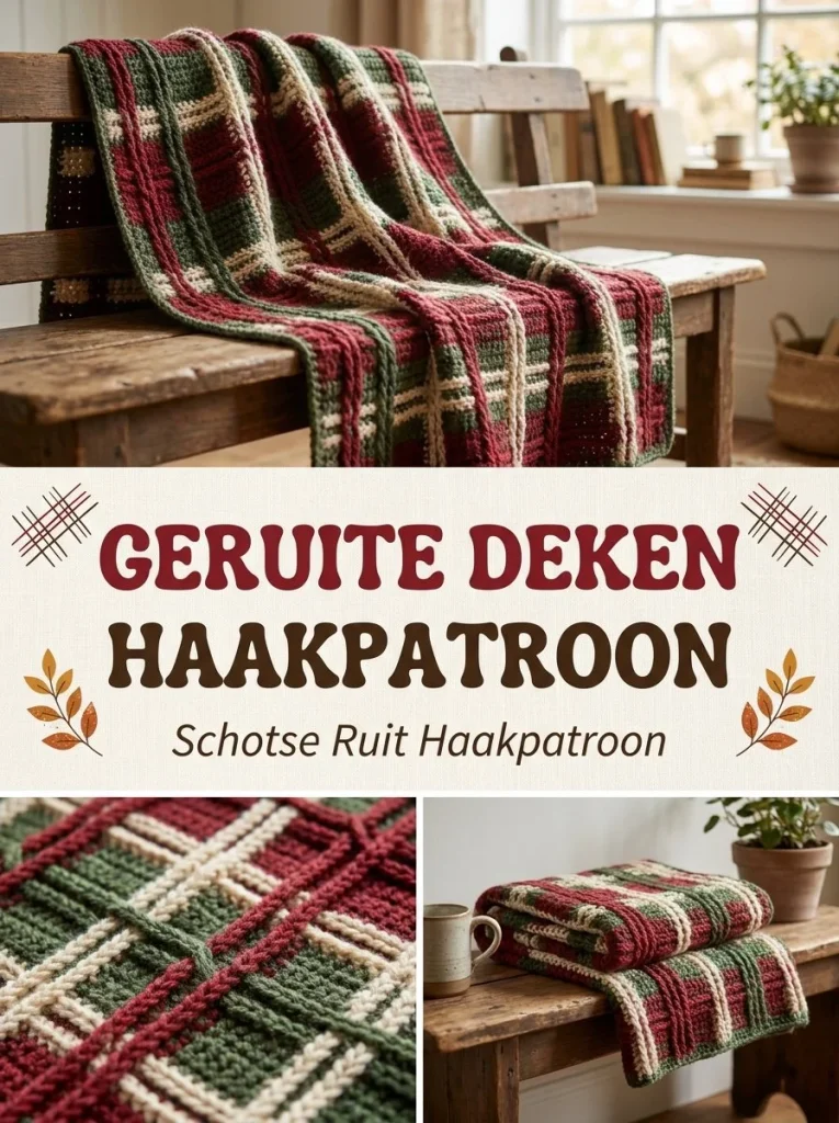 Schotse Ruit haakpatroon op een geruite deken