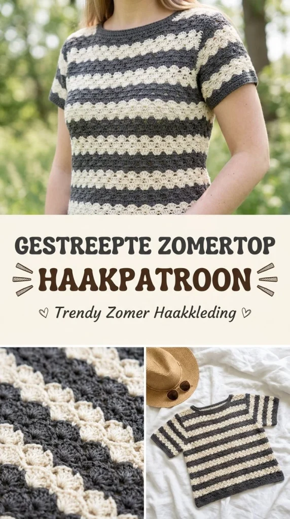 Gestreepte zomertop haken - trendy zomerhaakkleding voor stijlvolle outfits