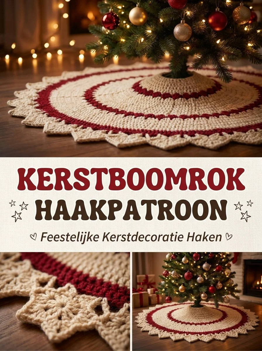 Creatieve kerstboomrok haken voor feestelijke kerstdecoratie