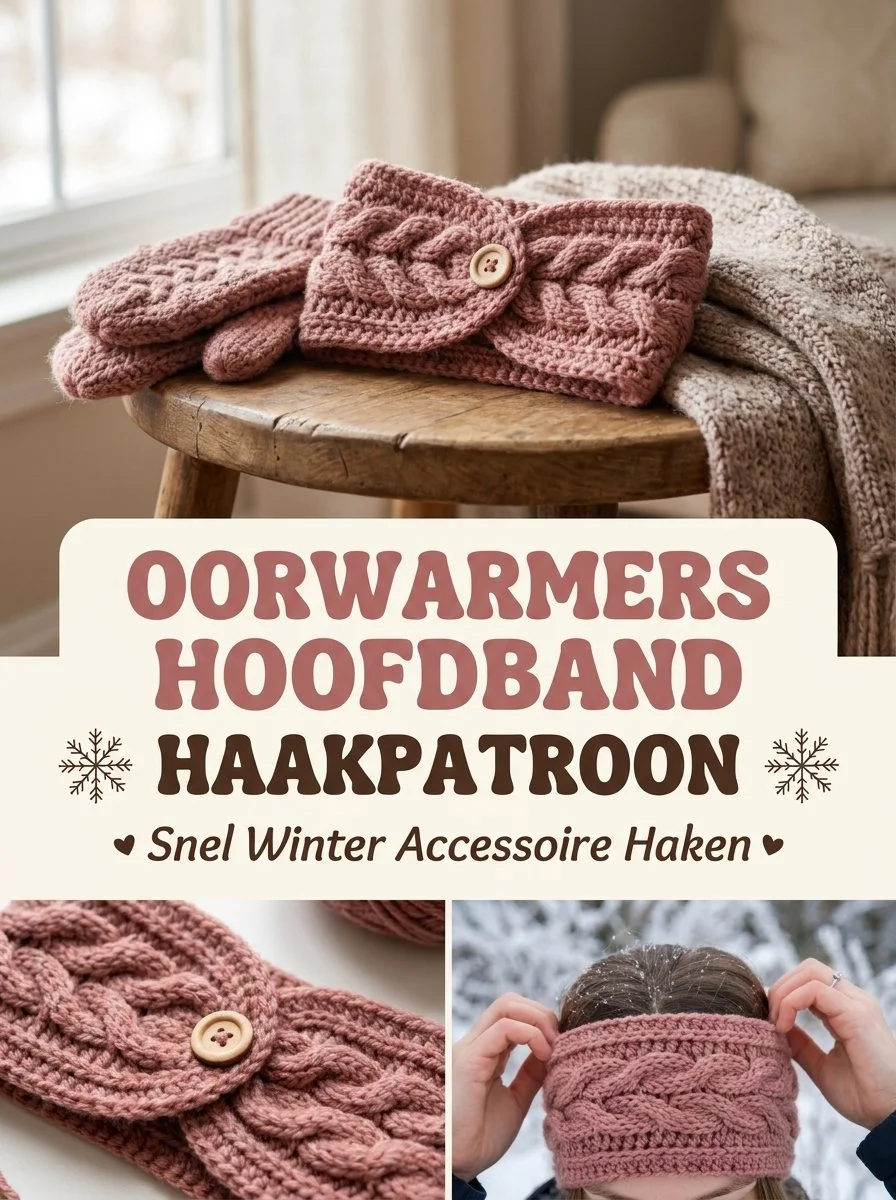 Stylish oorwarmers hoofdband haken voor comfortabele wintermode