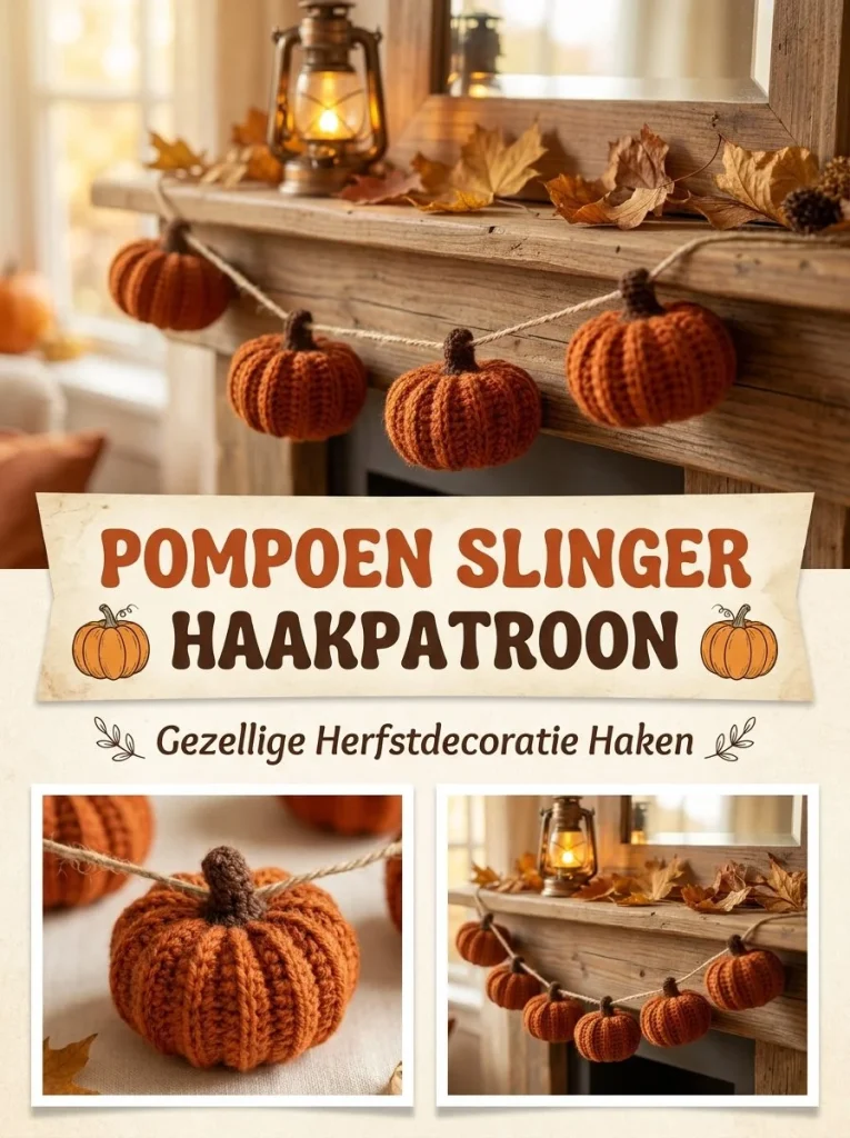 Pompoen Slinger Haken voor herfstdecoratie in een gezellige sfeer