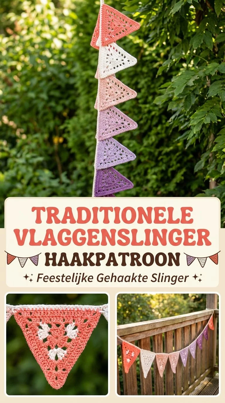 Traditionele vlaggenslinger haken voor feestelijke decoratie.