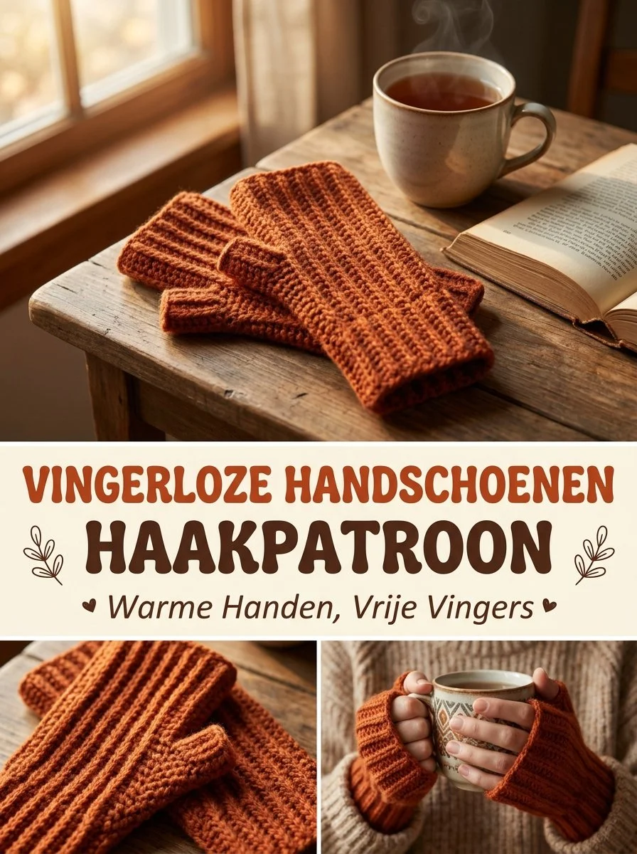 Vingerloze handschoenen haken voor warme handen en flexibele vingers
